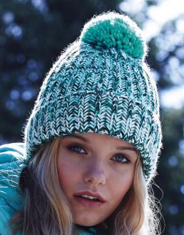 Beechfield Twist-Knit Pom Pom Beanie 