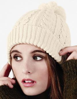 Beechfield Snowstar Beanie mit Zopfmuster 