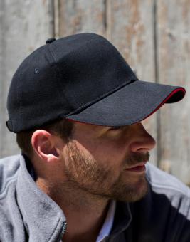 Result Headwear Sandwich Brushed Cotton Basecap 