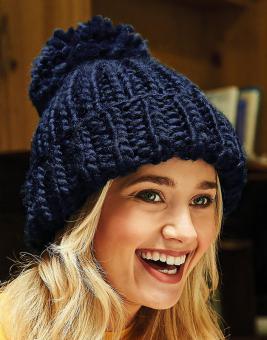 Beechfield Oversized Hand-Knitted Beanie 