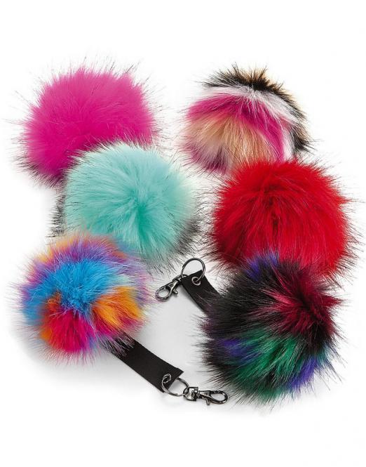 Beechfield Fur Pop Pom Key Ring 