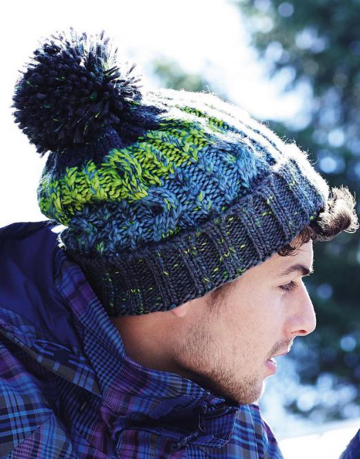 Beechfield Corkscrew Pom Pom Beanie 