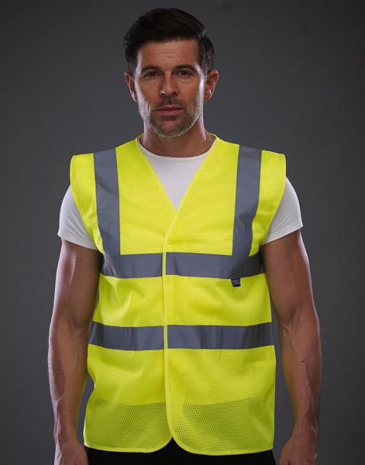 Yoko Hi-Vis Open Mesh Waistcoat 