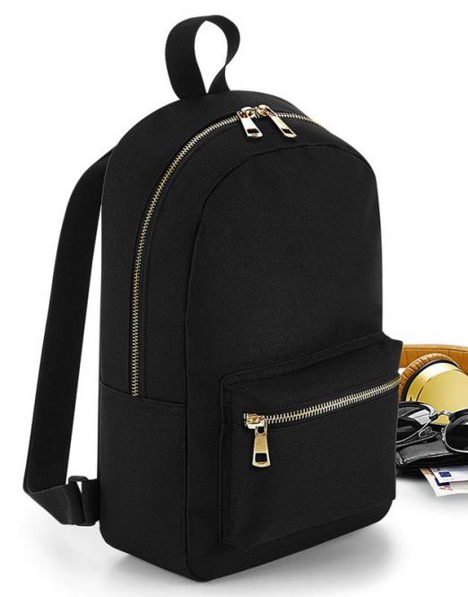 Bagbase Metallic Zip Mini Rucksack 