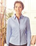 Russell Collection Popelin Bluse Langarm tailliert 