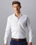 Kustom Kit Slim Fit Stretch Oxford Hemd Langarm 